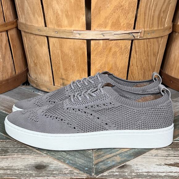 Sofft Shamira Knit Taupe Gray Perforated Brogue Sneakers Shoes Womens Size 10 - Picture 2 of 11